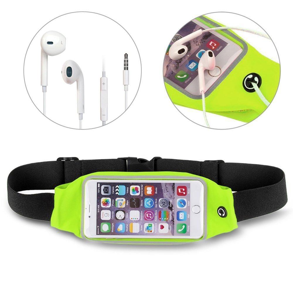 Fitnessraum Taille Gürteltasche Universal Für 5,2 "5,5" 4,7 zoll Fall Für Meizu m3s Xiaomi Redmi 3 s Hinweis 4 Wasserdichte Lauf Telefon Tasche: M For 45 47 50 inch / Green