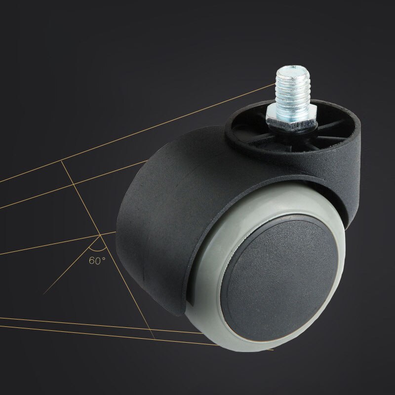 2 Inch/50mm Office Chair Caster Furniture Mute Wheel Universal Caster Baby carriage wheel Vertical Thread Stem wheel castors