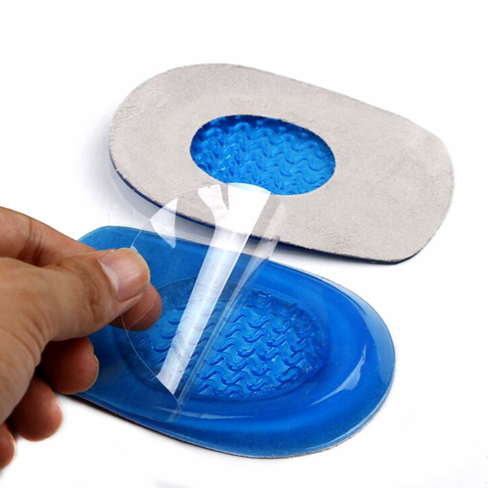 1Pair Silicone Gel Orthopedic Insoles Back Pad Heel Cup for Calcaneal Pain Health Feet Care Support Spur Feet Cushion Pads