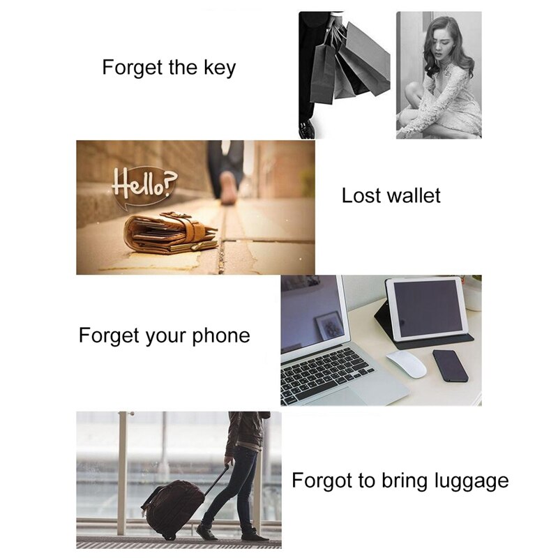 Key Finder Bluetooth Mini Smart Tracker Reminder Anti-Lost Locator for Child Wallet Work for Android IOS