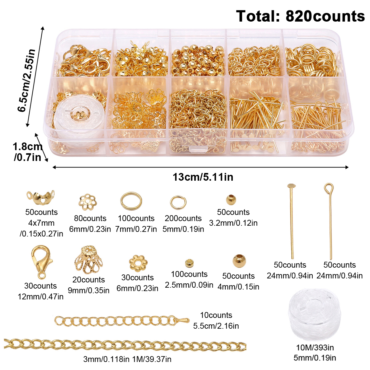 1 Set/zak Sieraden Maken Starterskit Oorbellen Ketting Bevindingen Diy Kralen Sieraden Accessoires Geschikt Voor Volwassenen En Beginners (G