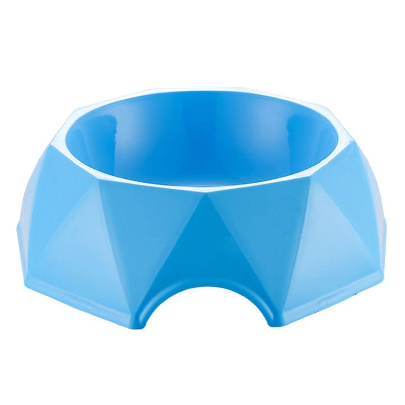 Enkele plastic voerbak voor huisdieren, antislip voerbak voor katten, voerbak voor puppy's, container voor honden, huisdierproduct: Blauw