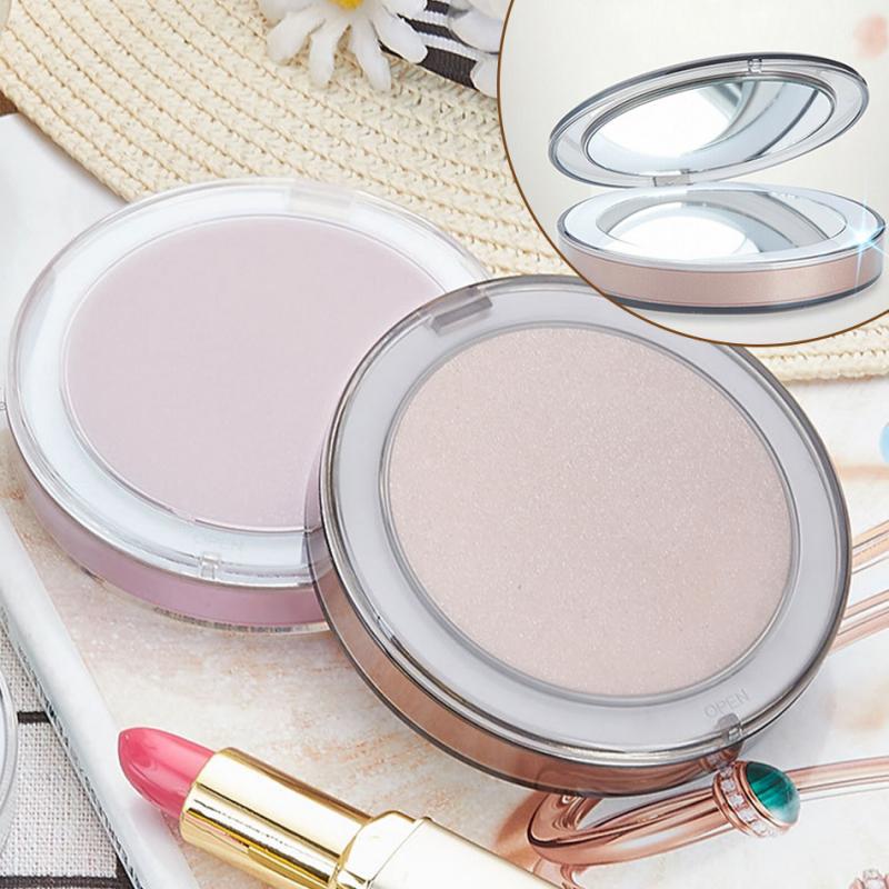 Makeup Mirror With Led Light Make Up Mirror LED Compact Mirror Mini Makeup Mirror Magnify Hand Held Fold Portable LED Light