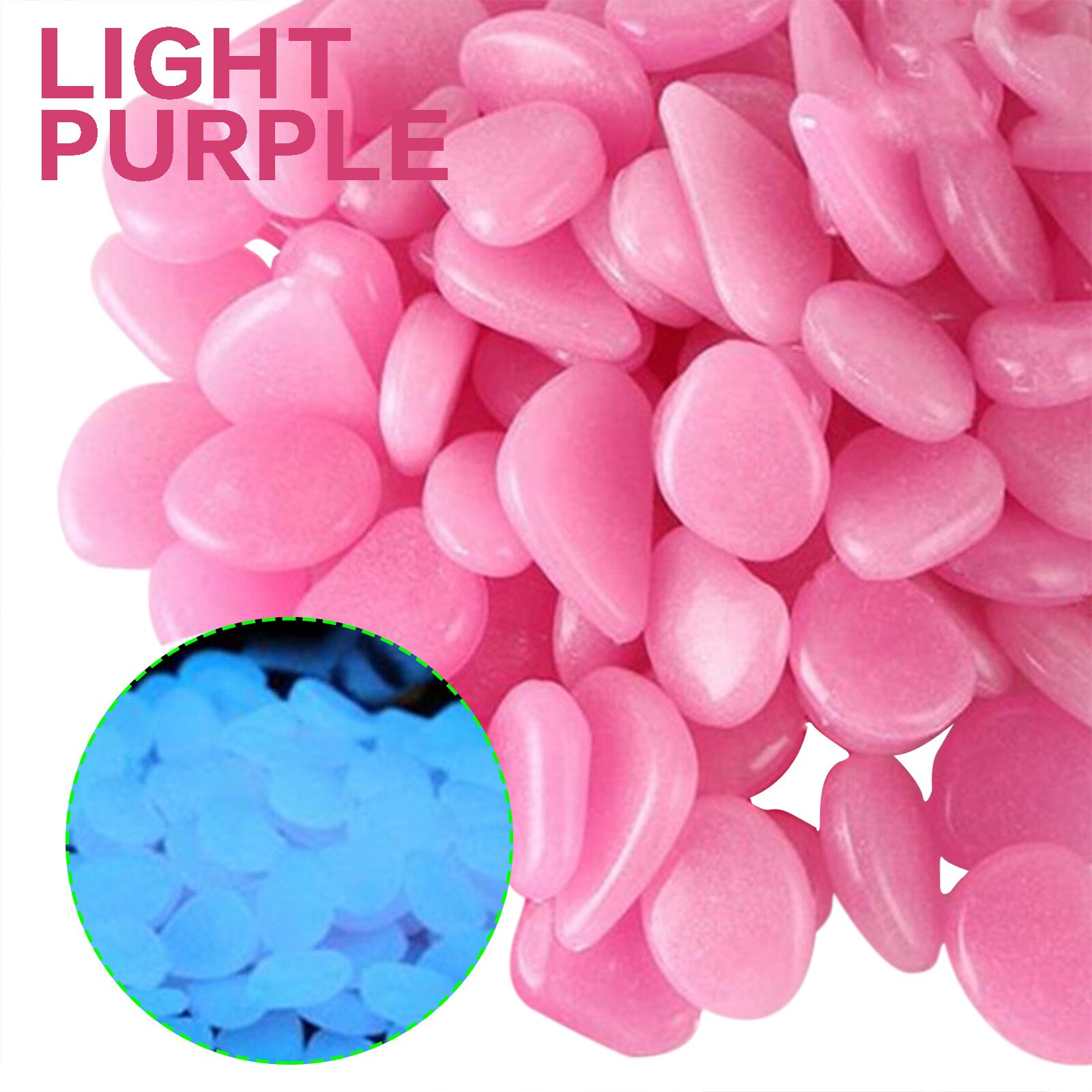 Aquarium Luminous Stone Garden Decoration Glow In The Dark Pebbles Luminous Stones Rocks 50pcs Aquariums Decor Garden Decoration: G
