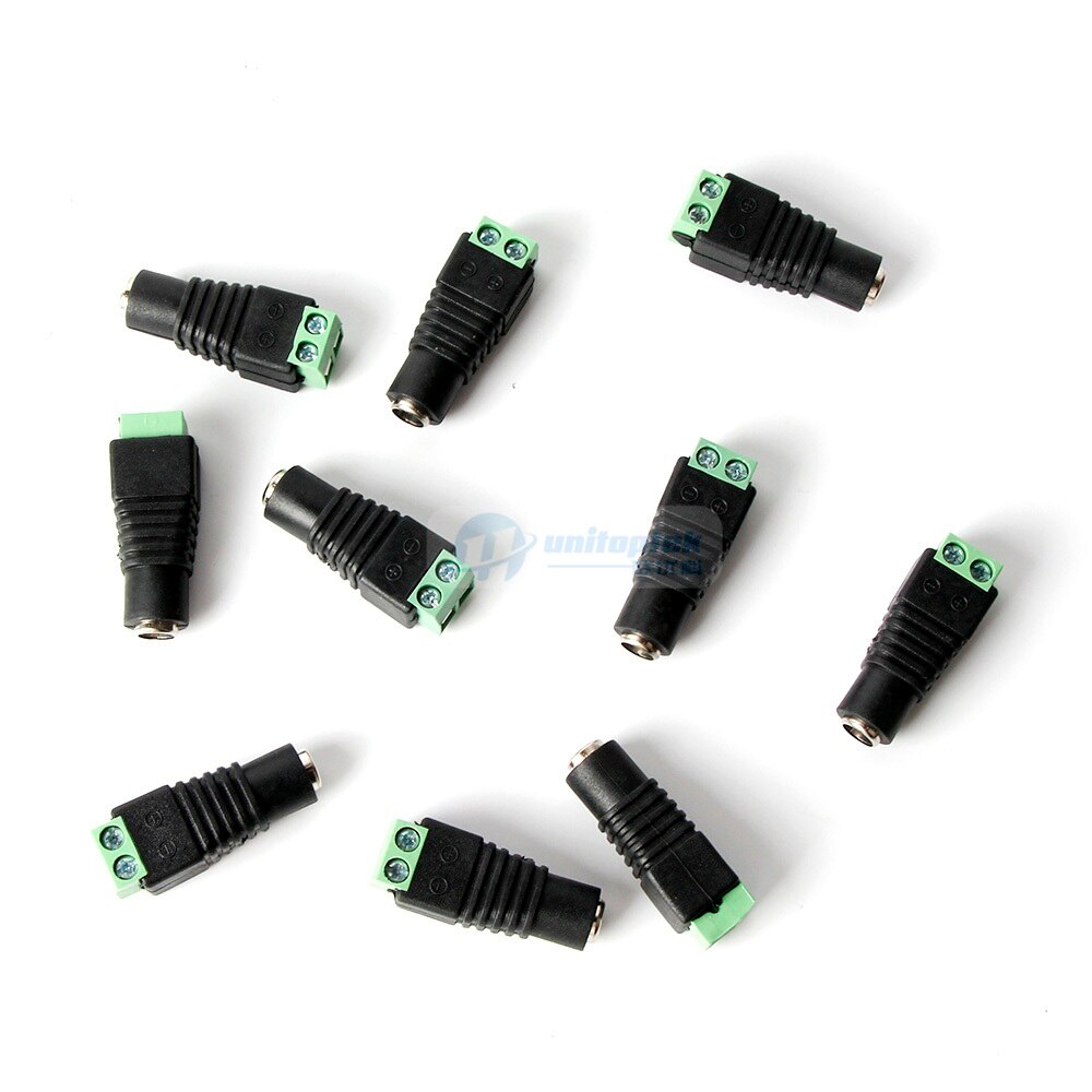 10 / 20 / 50 / 100Pcs/lot 5.5/2.1mm Female CCTV UTP Power Plug Adapter Cable DC/AC 2, Camera Video Balun