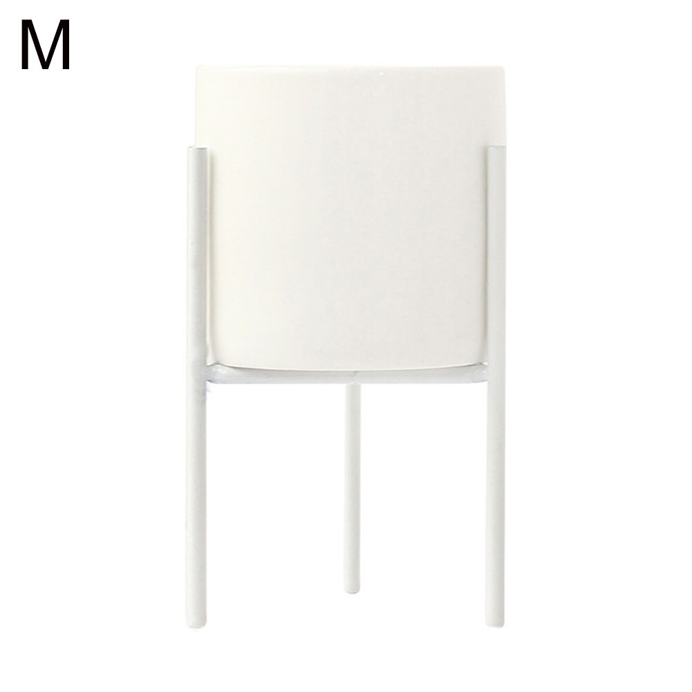 Home Garden Metal Rack Bracket Ceramic Flower Pot Holder Plant Container Planter: White M