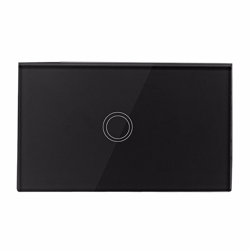 SESOO US Standard Smart Remote Control Switch 1 Gang 1 Way ,RF433 Smart Wall Switch, Wireless Remote Control Touch Light Switch: black