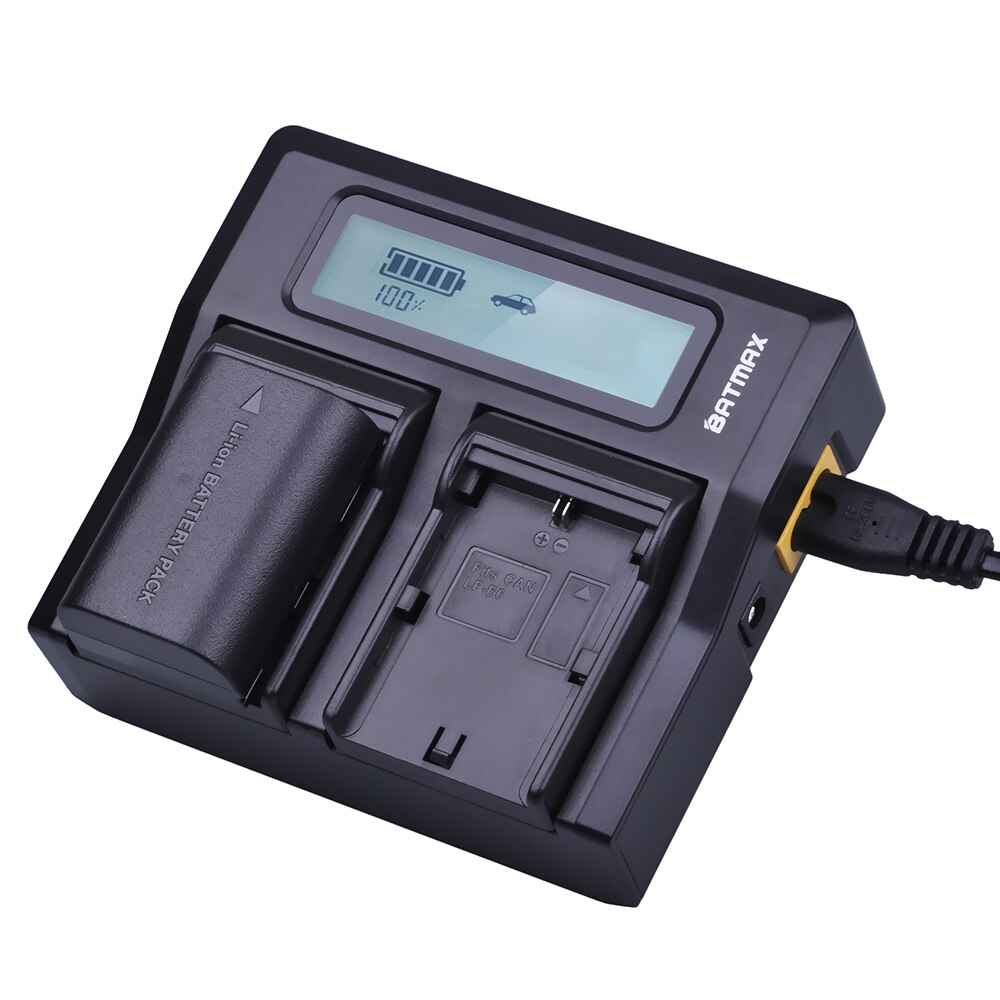 LP E6 LPE6 Ultra Snelle LCD Dual Batterij Lader voor Canon LPE6 LP E6 LP-E6N DSLR EOS 5D Mark II III 60D 5D 7D 6D 70D Batterij