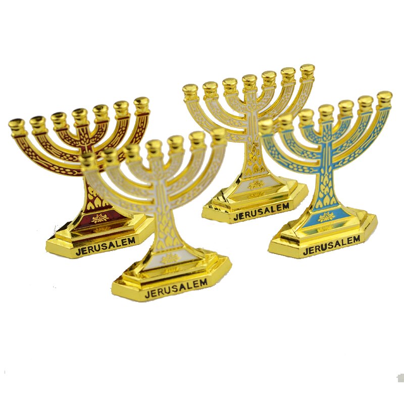 Adorno de candelabro de Metal para decoración del hogar, lámparas doradas de espiga de trigo de Israel