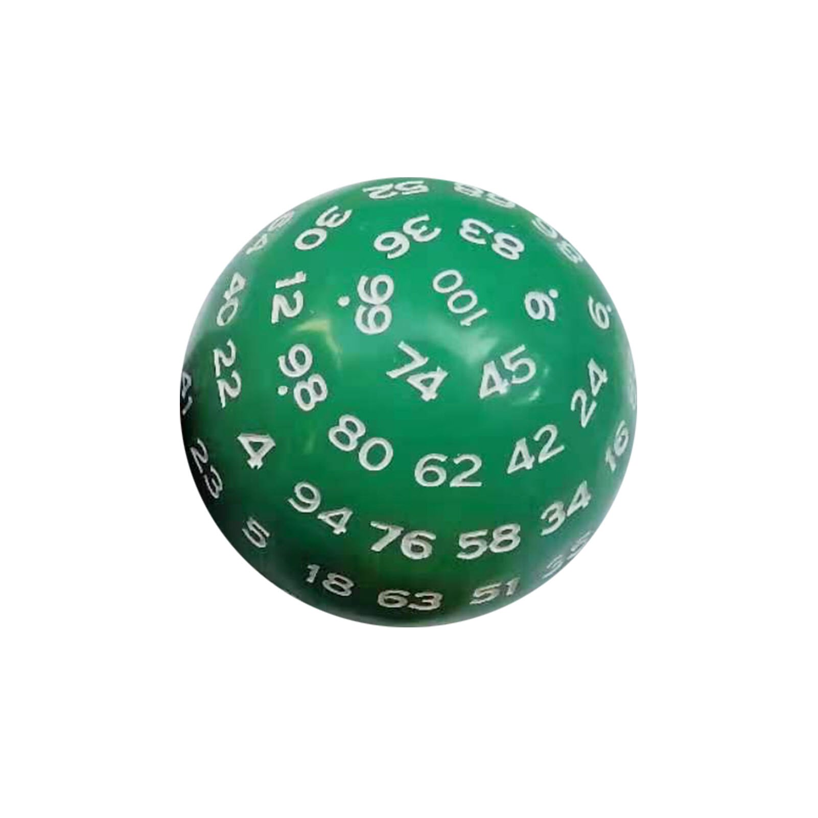 Polyhedral Dice 100 Sides Acrylic 100 Sided Cube D100 Game Dice: Green