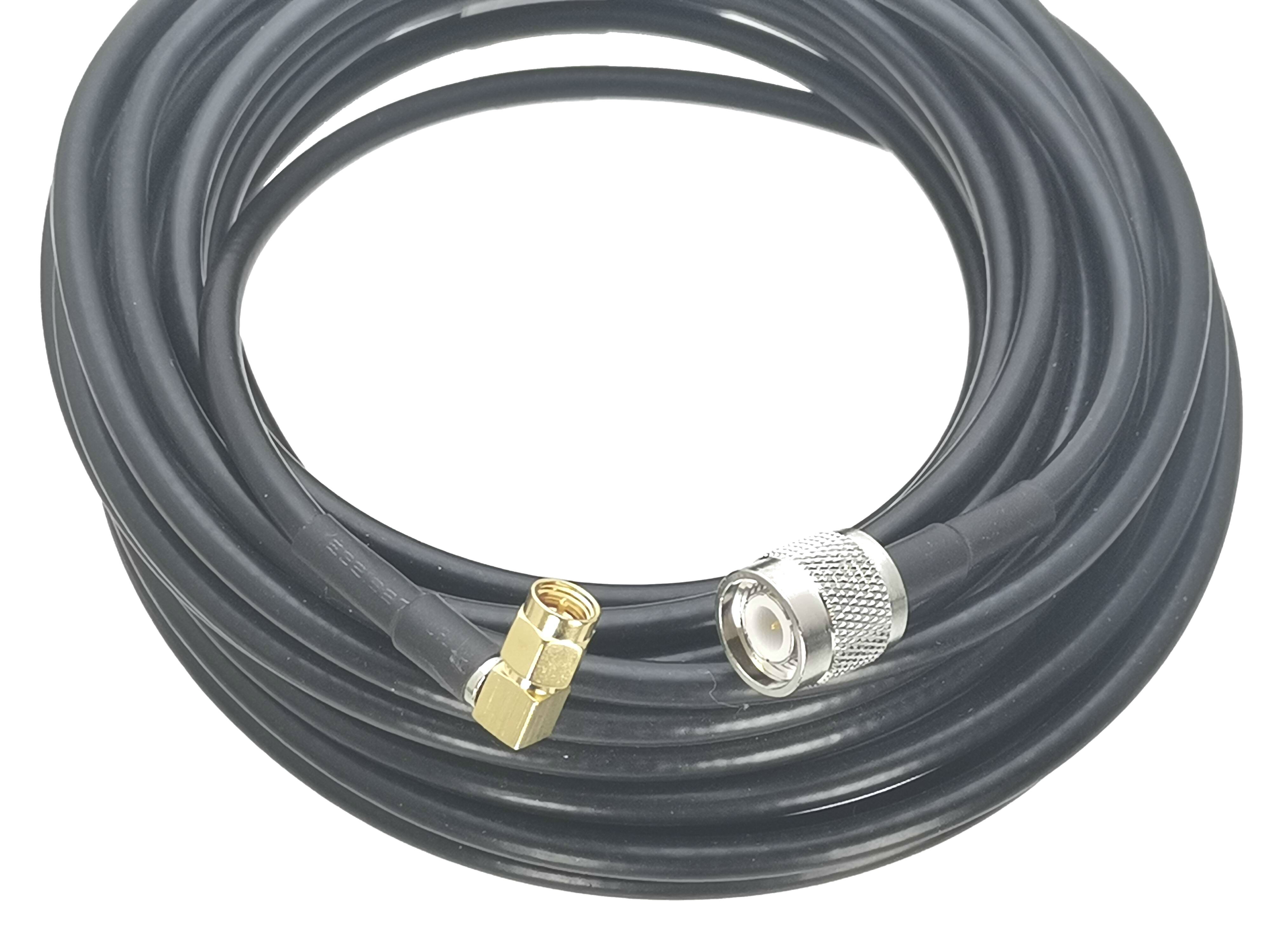 1Pcs RG58 TNC stecker auf SMA Stecker rechtwinklig Stecker RF Coaxial Jumper Zopf Kabel 4 zoll ~ 20M