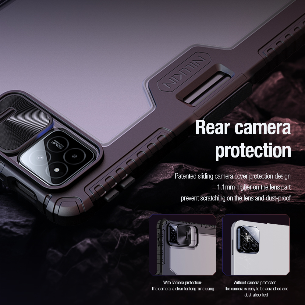 NILLKIN-Étui magnétique multi-angle pour Xiaomi Pad 7 Pro, protection d'appareil photo pliable, couverture noire avec porte-crayon