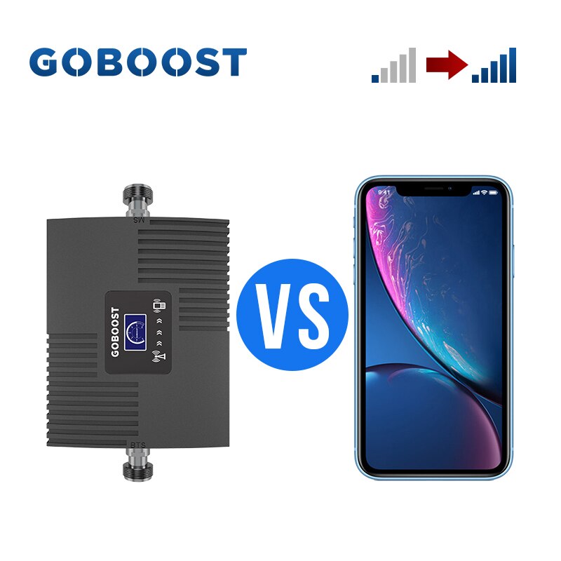 GOBOOST Signal Booster 2G 3G 4G Cellular Amplifier 850 LTE 1700 1900 2600 MHz Mobile Phone Network Repeater