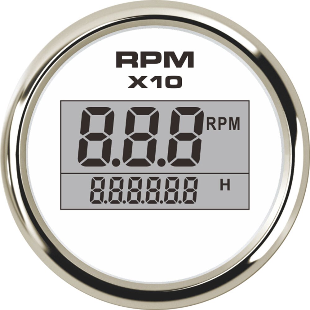 8 färg 52mm digital varvräknare för utombordare motorcykel marin bil lastbil båt varvräknare timmätare vattentät 0-9990 rpm