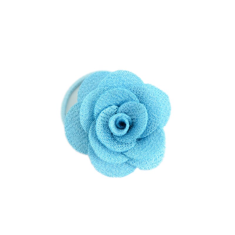 Women Big Rose Flower Elastic Hair Ring Girls Hair Bands Elastic Hair Rubber Bands Hair Accessories For Baby Girl Bebe: 02