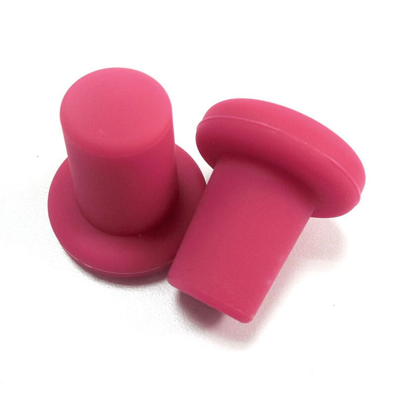 Bouchons colorés en silicone pour bouteille de vin,accessoire pour préserver et conserver le vin en famille ou au bar, , sûr et sain, 6 couleurs: Red