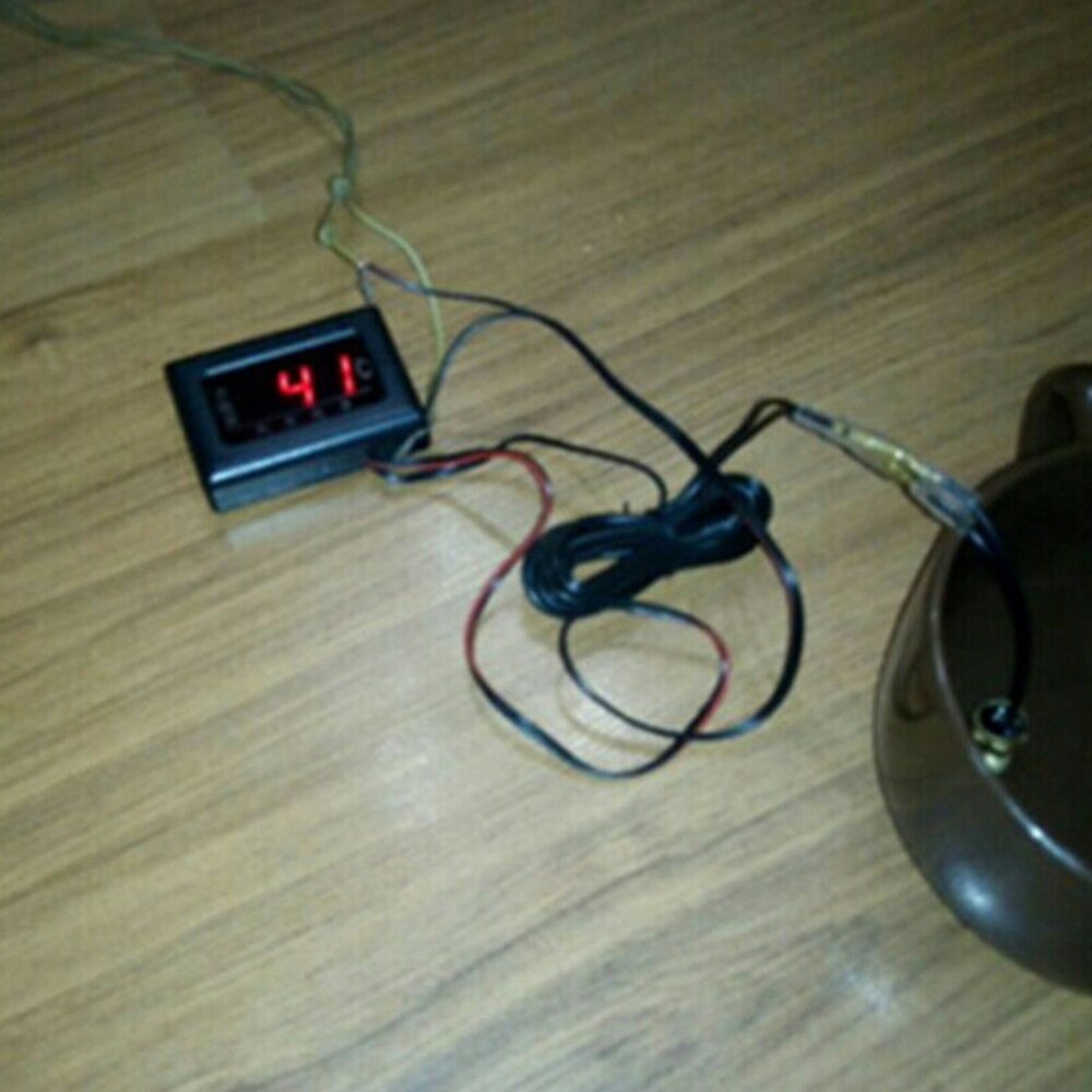 16MM 12/24V Universal Car Digital Water Temperature Gauge Kit Temp Sensor Plug For Car Engine