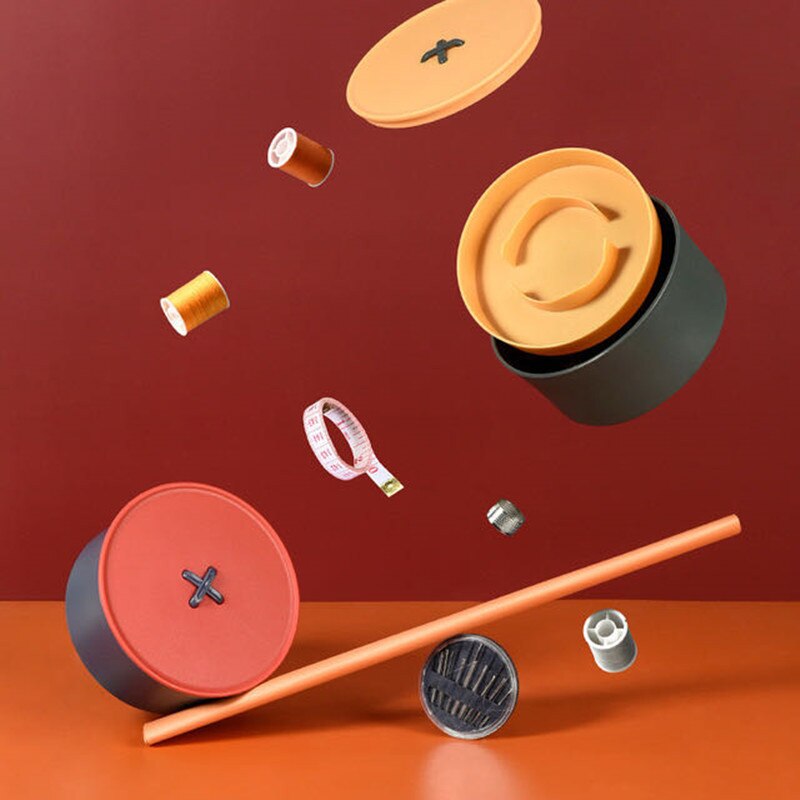 Household Button Sewing Box Multifunctional Manual Sewing Tool Sewing Thread Button Scissors Sewing Tool Set