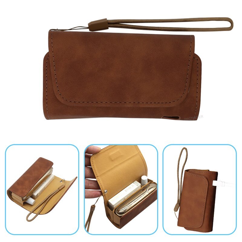 Flip Double Book Cover for iqos 3.0 Duo Case Pouch Bag Holder Cover Wallet Leather Case for iqos 3 Accessories