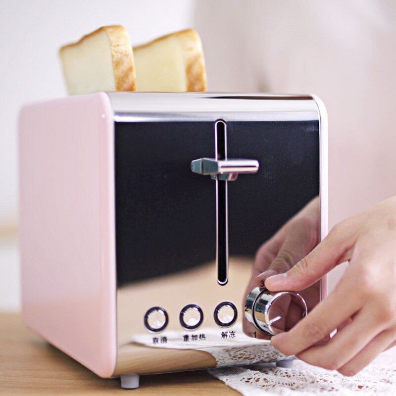220V Toaster Small Stainless Steel Toaster Automatic Home Breakfast Toaster