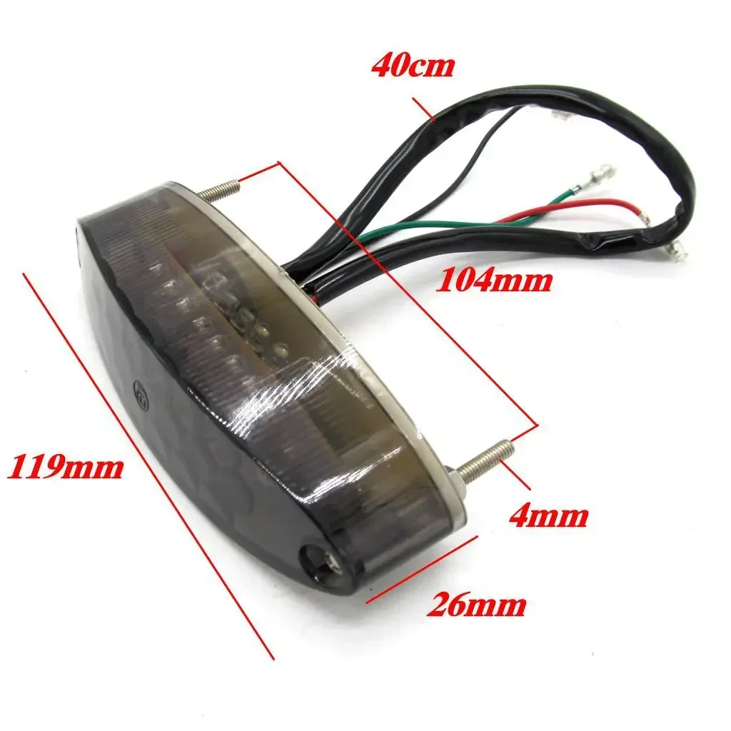 Luces traseras modificadas para motocicleta, luz de freno trasera LED de humo 12VS para ATV LTZ King Quad Runner DR DRZ 650 400 LT
