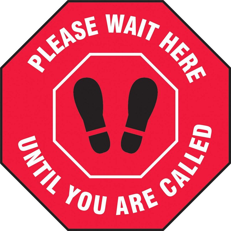 Public Warning Stickers Keep Distance Safety Warning Sign Adhesive Tapes DIY Sticker For Mall Store Factory School: T2