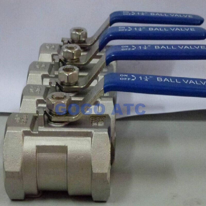 GOGO 1PC Ball valve Stainless steel SS304 201 SS316 Small Ball Valve DN10 Female thread 3/8" BSP 2 way valve
