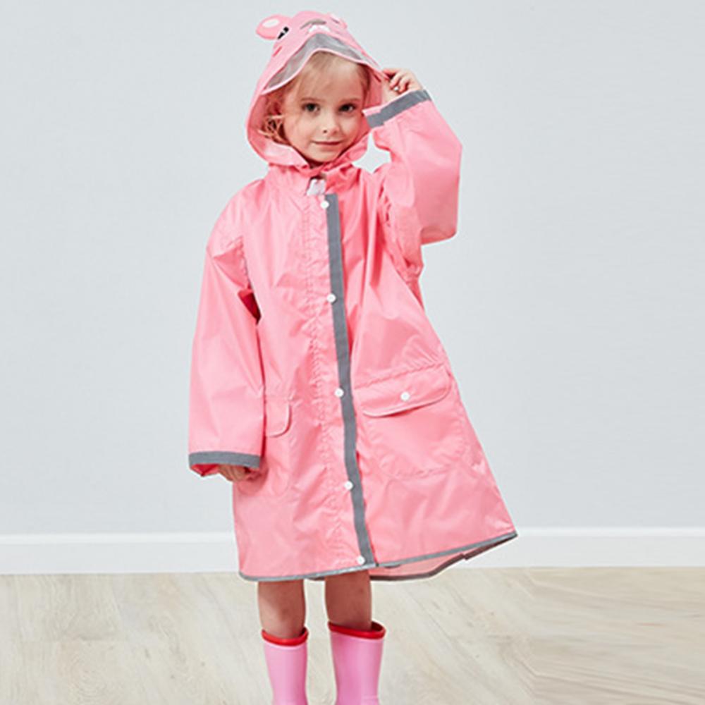 Waterproof Raincoat Kids Rain Jacket 3D Cartoon Animal Rain Coat Hooded Poncho Kids Rainwear capa de chuva infantil дождевик