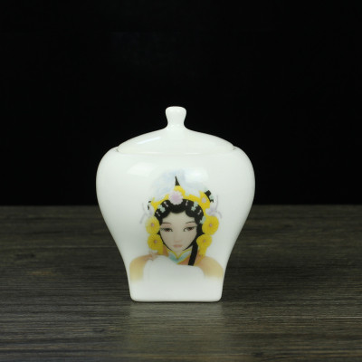 JIA-GUI luo cerâmica caixa de chá latas de armazenamento de frutas secas garrafa selada puer er chá caixa de armazenamento cerâmica jar chá lata recipientes d129: 1