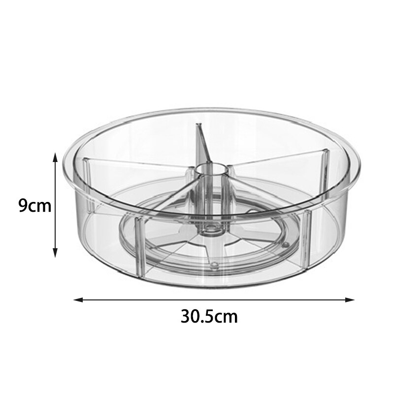 360 Rotation Cabinet Organizer 12 Inch Spice Drink Cosmetic Storage Rack PET Transparent Turntable for Kitchen Bathroom