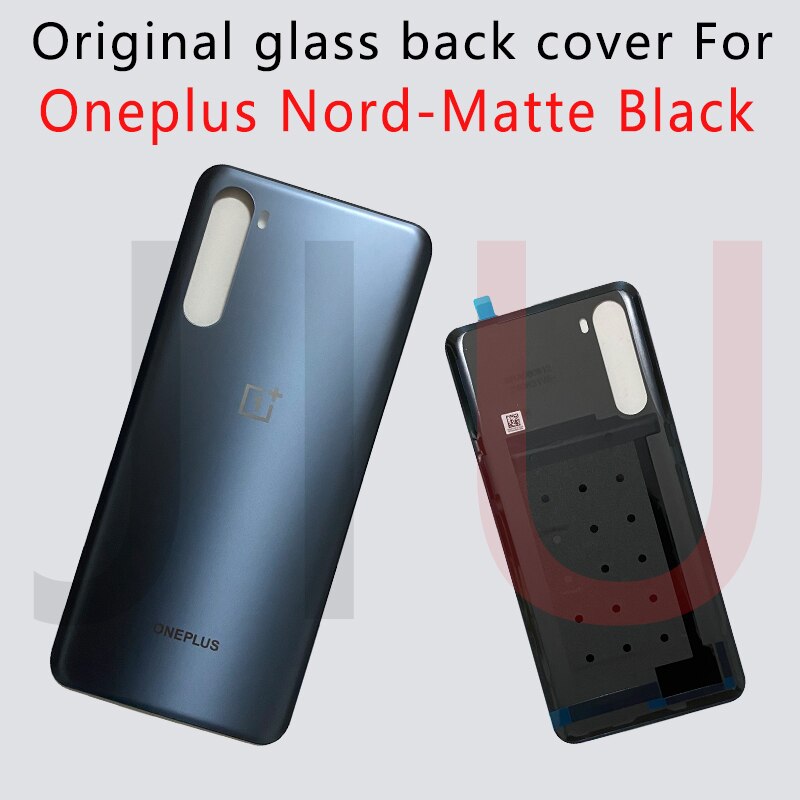 100% Voor Oneplus Nord Batterij Cover Back Glass Rear Deur Behuizing Case Back Panel Batterij Cover Met Lijm Oneplus nord