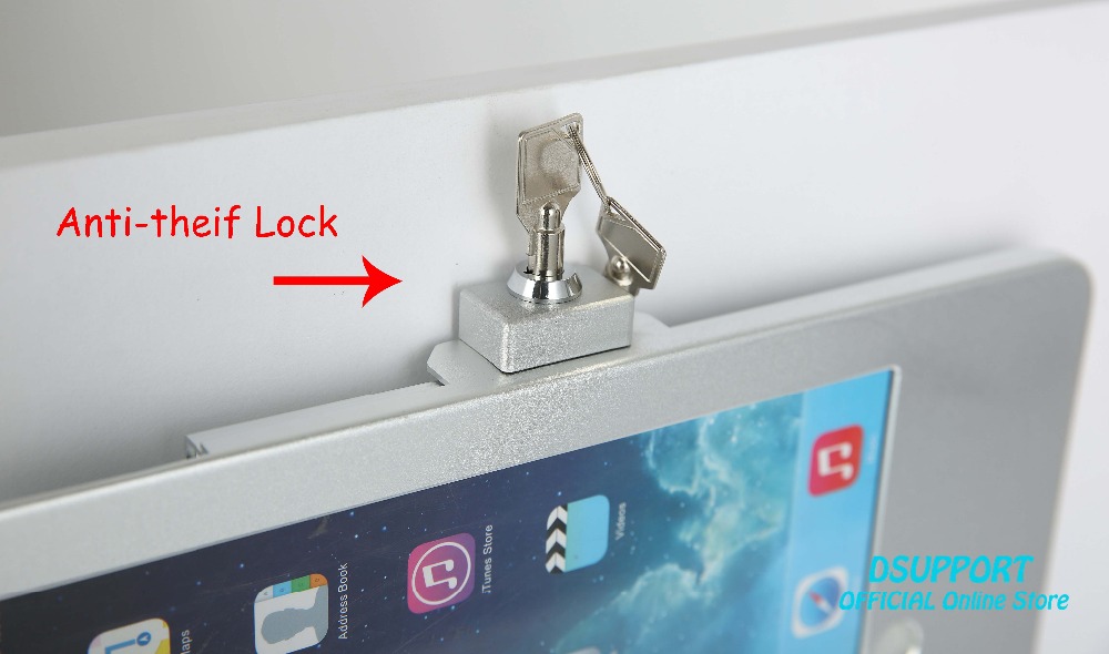 Tablet PC wall mount Anti-Theft with security lock case suitable for ipad air 1 2 for ipad pro 9.7 for ipad /Ipad 5
