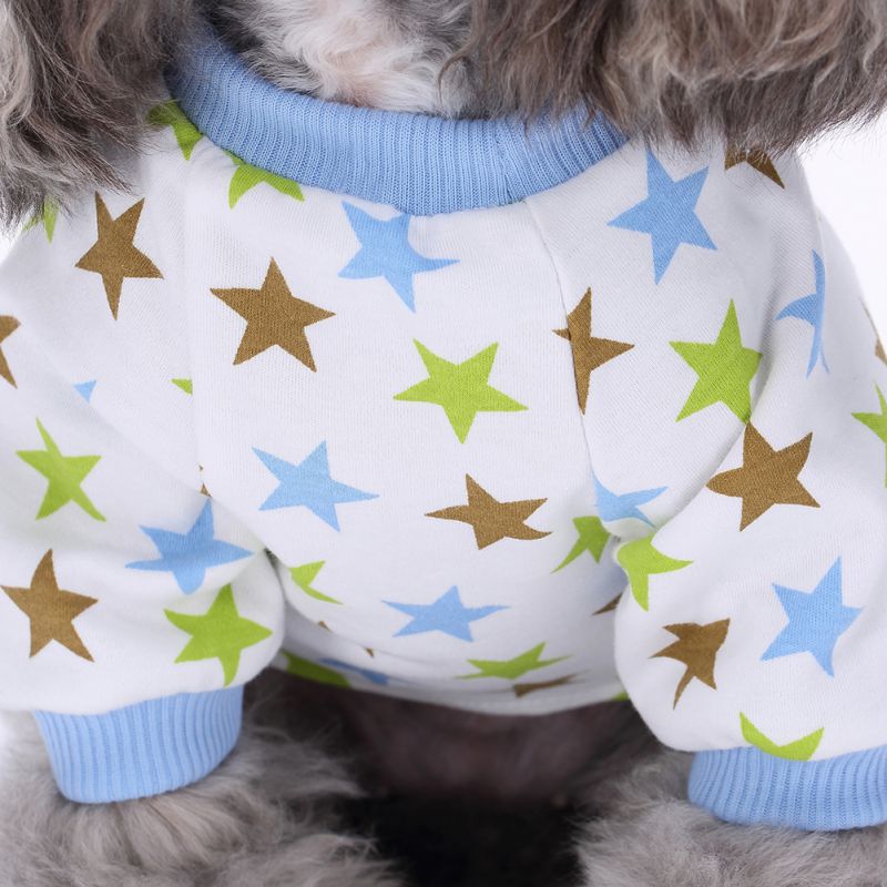 Schattige Pony Hond Print Pyjama Comfy Katoen Pet PJS Shirts Roze Blauw Honden Kleding En J