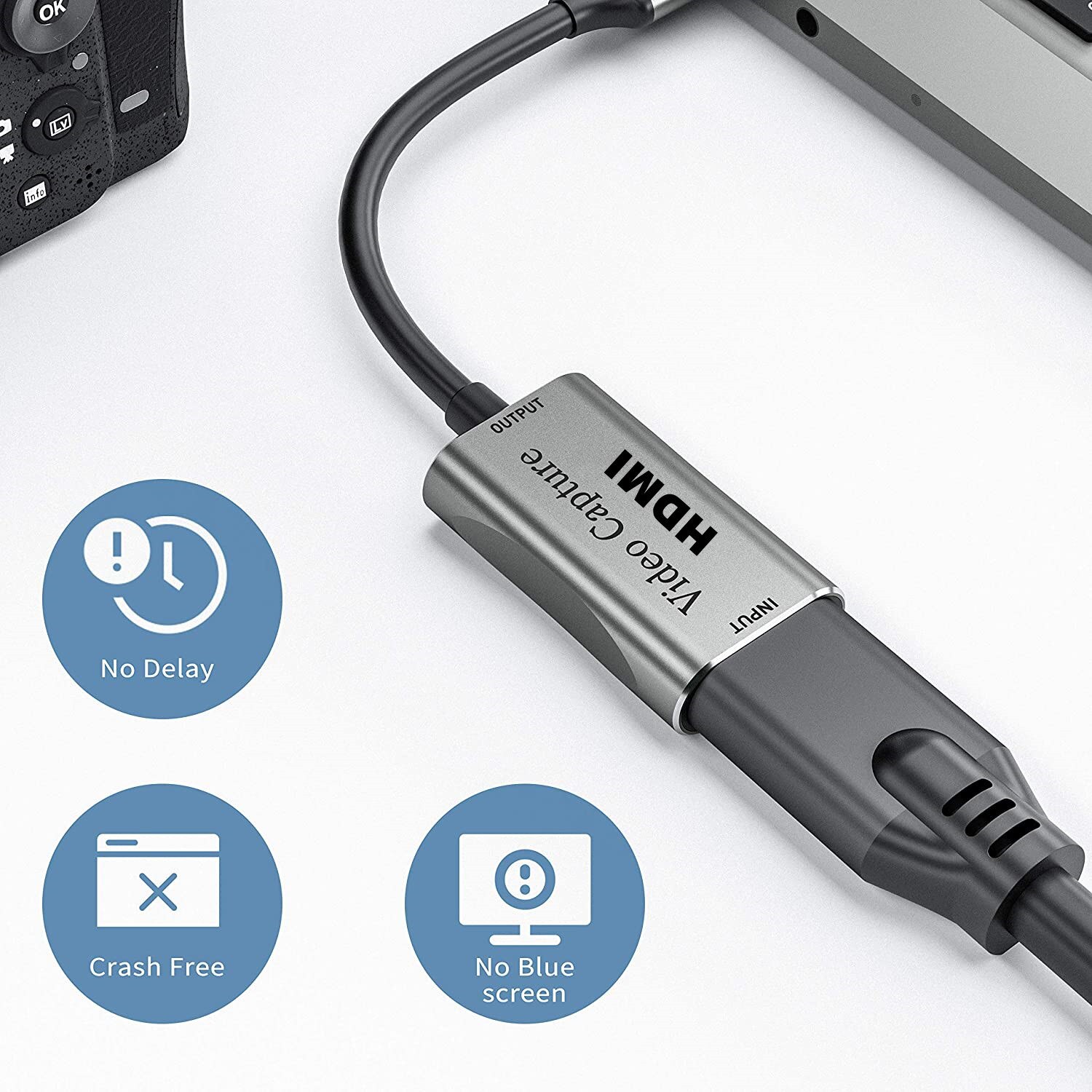 USB to HDMI Cast Screen HD 1080P Audio and Video Capture Adapter Card to Support Live Recording OBS Capture Card Support OEM