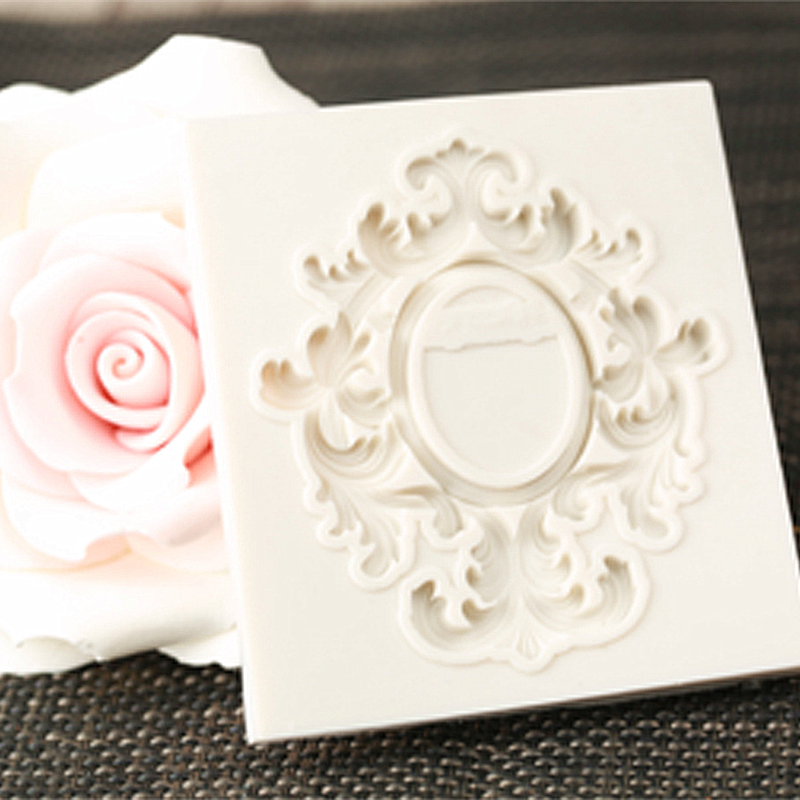 rękodzieło barokowy przewiń ulga forma silikonowa w kształcie ramki ciasto dekorowanie narzędzia masy cukrowej czekolady cukierki forma robić masy ciastko pieczenia