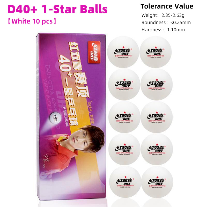 DHS D40+ DJ40+ Pelotas de Ping Pong 3 Estrellas ABS Material Pelota de Tenis de Mesa Especial para WTT: Verde