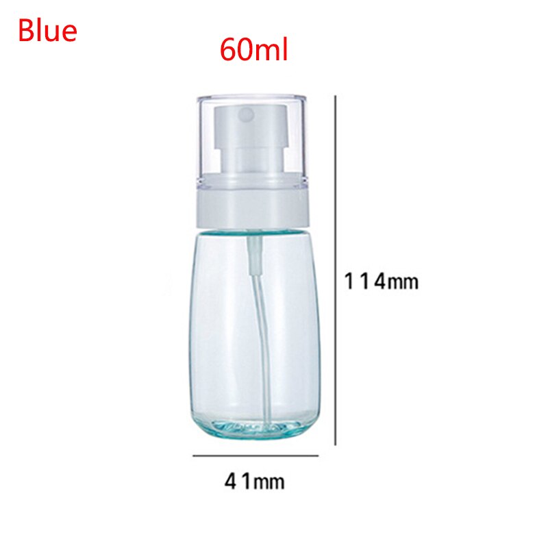 30/60/80Ml Draagbare Parfum Spray Fles Plastic Hervulbare Parfumflesjes Transparante Lege Spray Fles Cosmetische Container: Blue 60ml