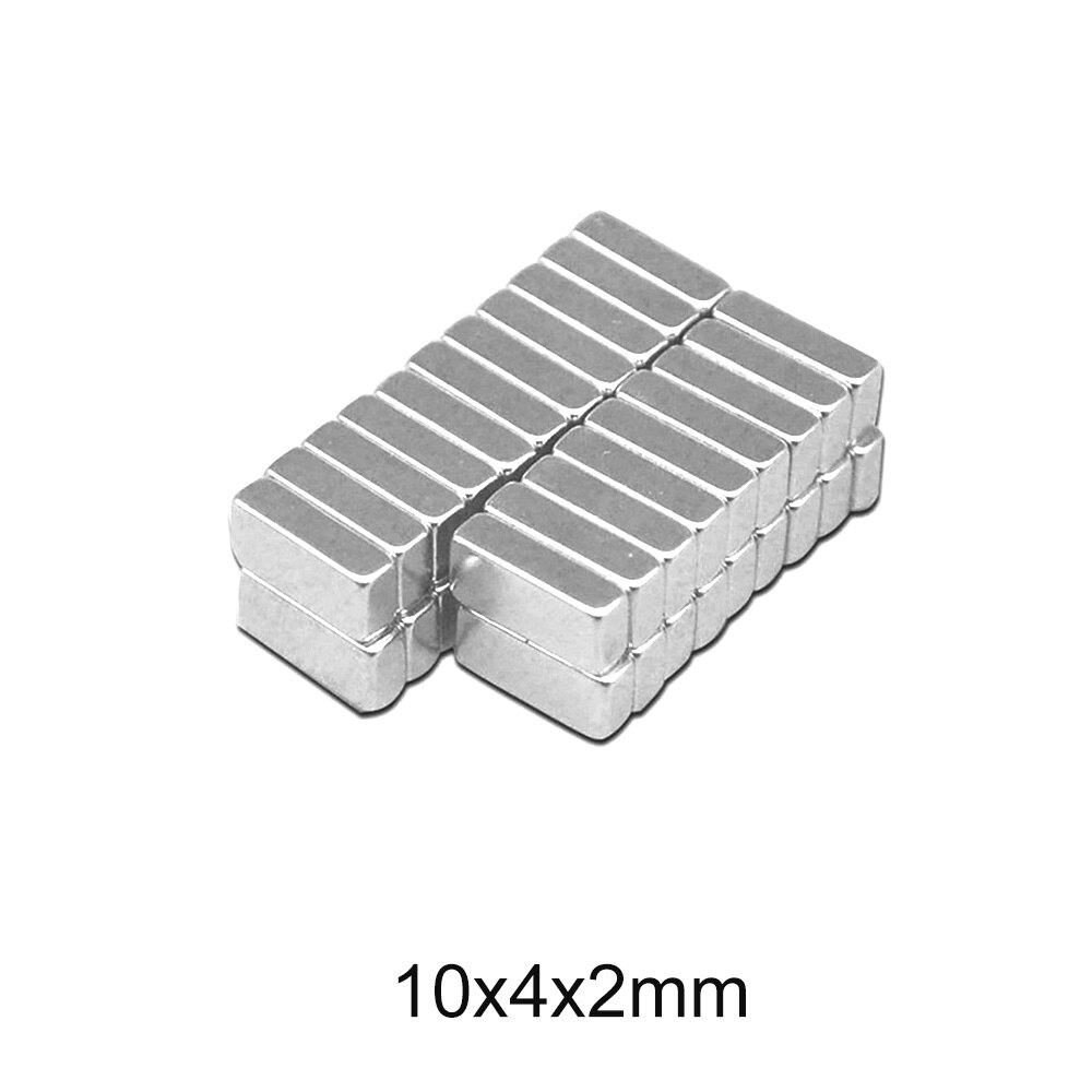 20 ~ 600 st 10 x 4 x 2 sällsynt jordartsmagnet stark  n35 10mm x 4mm blockmagneter 10 x 4 x 2mm permanent neodymmagnetark 10*4*2 mm