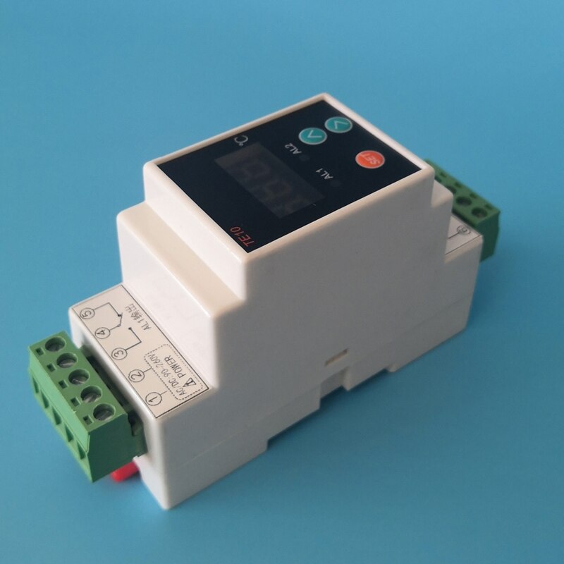 Ac90 ~ 260v -40 ~ 110 ℃ din skinne termostat med sensor 2 -vejs relæ udgang temperatur alarm controller ingen nc fælles udgang 7a/250 vac