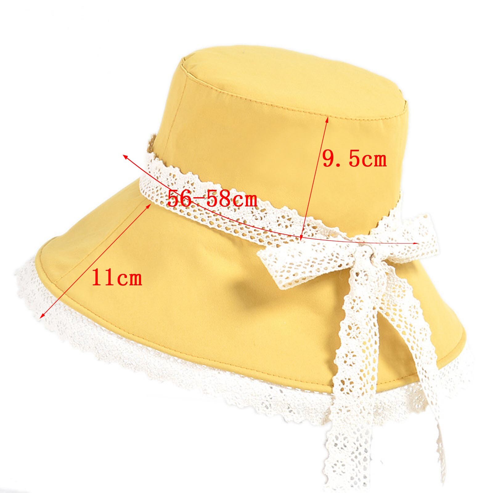 Zomer Vrouwen Vouw Kant Mode Outdoor Zonnescherm Hoed Bekken Hoed Visser Hoed Strand Ademende Zonnebrandcrème Hoed