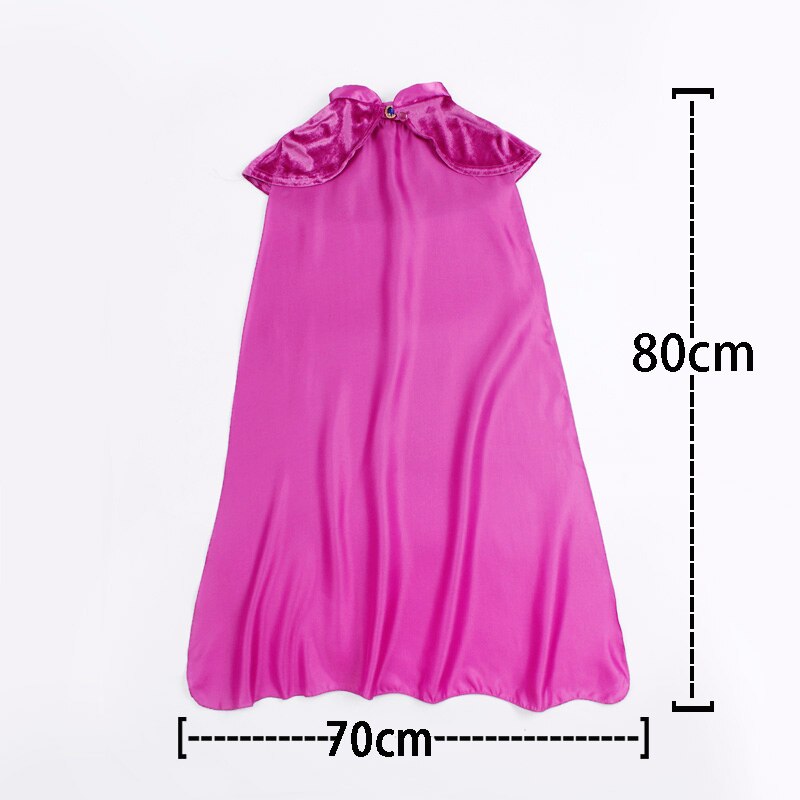 Disfraces fáciles disfraz de princesa capa de satén capa rojo rosa Navidad Pascua vacaciones Cosplay Girls Dress Up: CL02-Purple