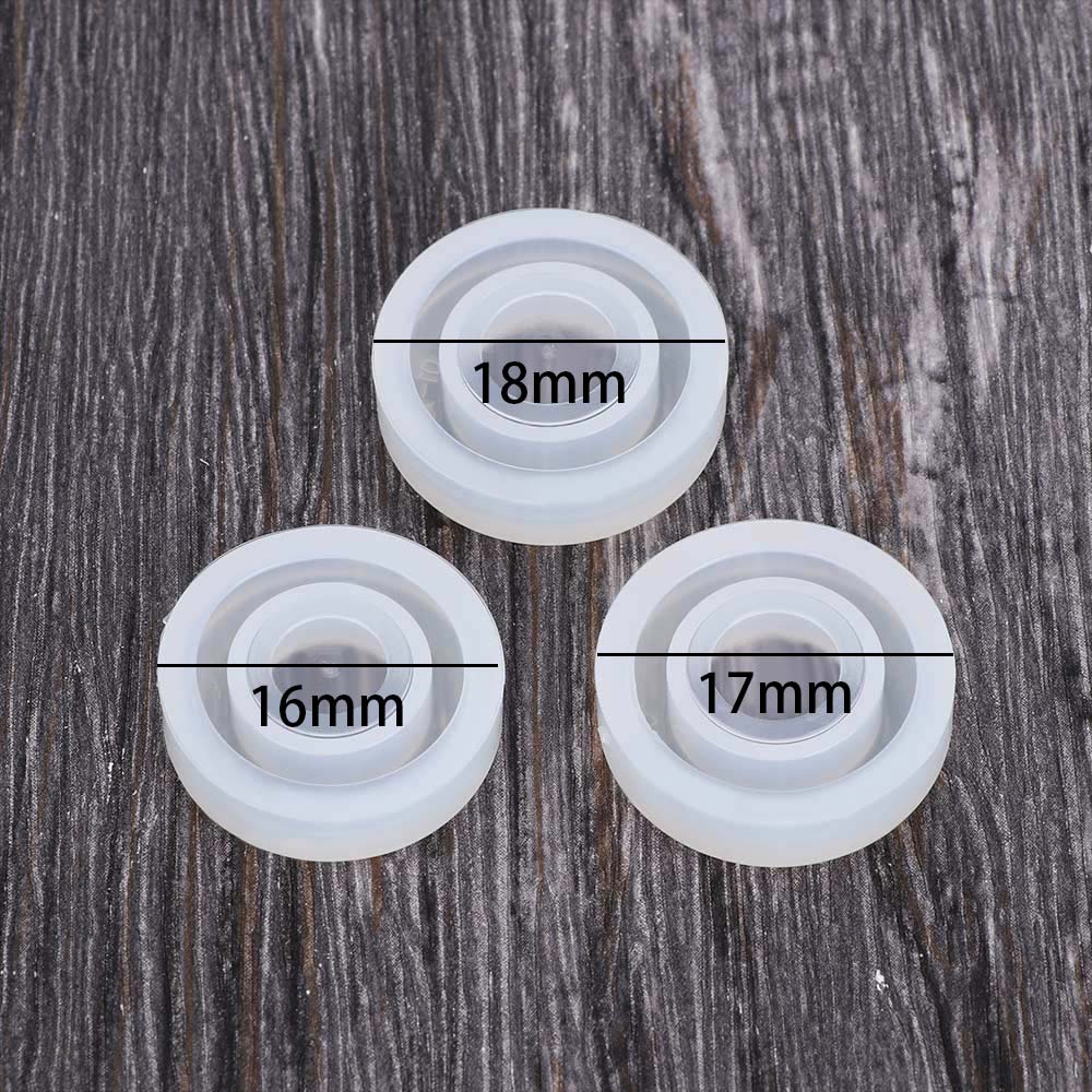 3Pcs/set Flexible Assorted Silicone Ring Mold For Making Resin Epoxy Jewelry DIY Tools Transparent Round Shape