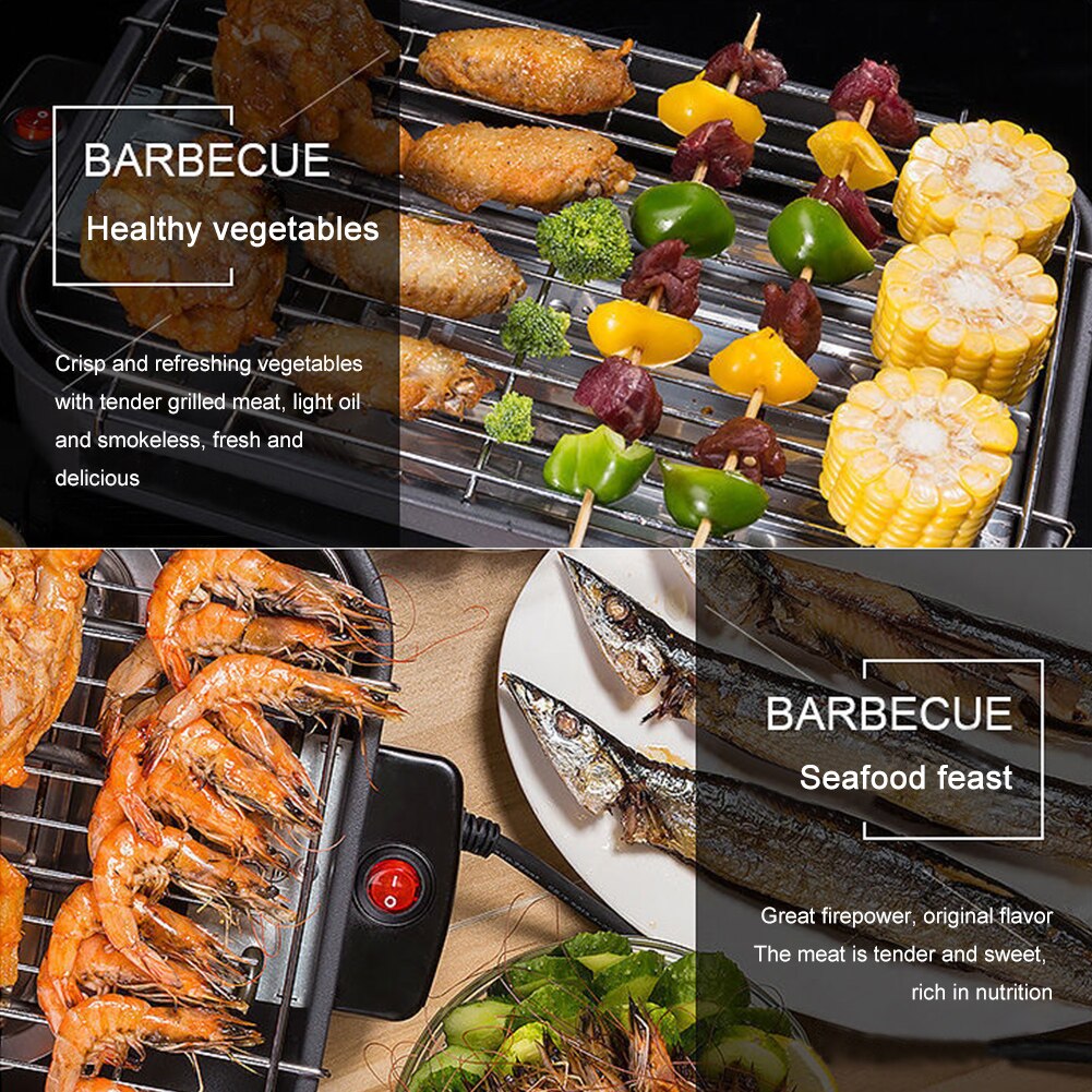 1300W Multifunction Electric Grill Household Smokeless Barbecue MachineOven Baking Pan Electric Hotplate Teppanyaki EU Plug