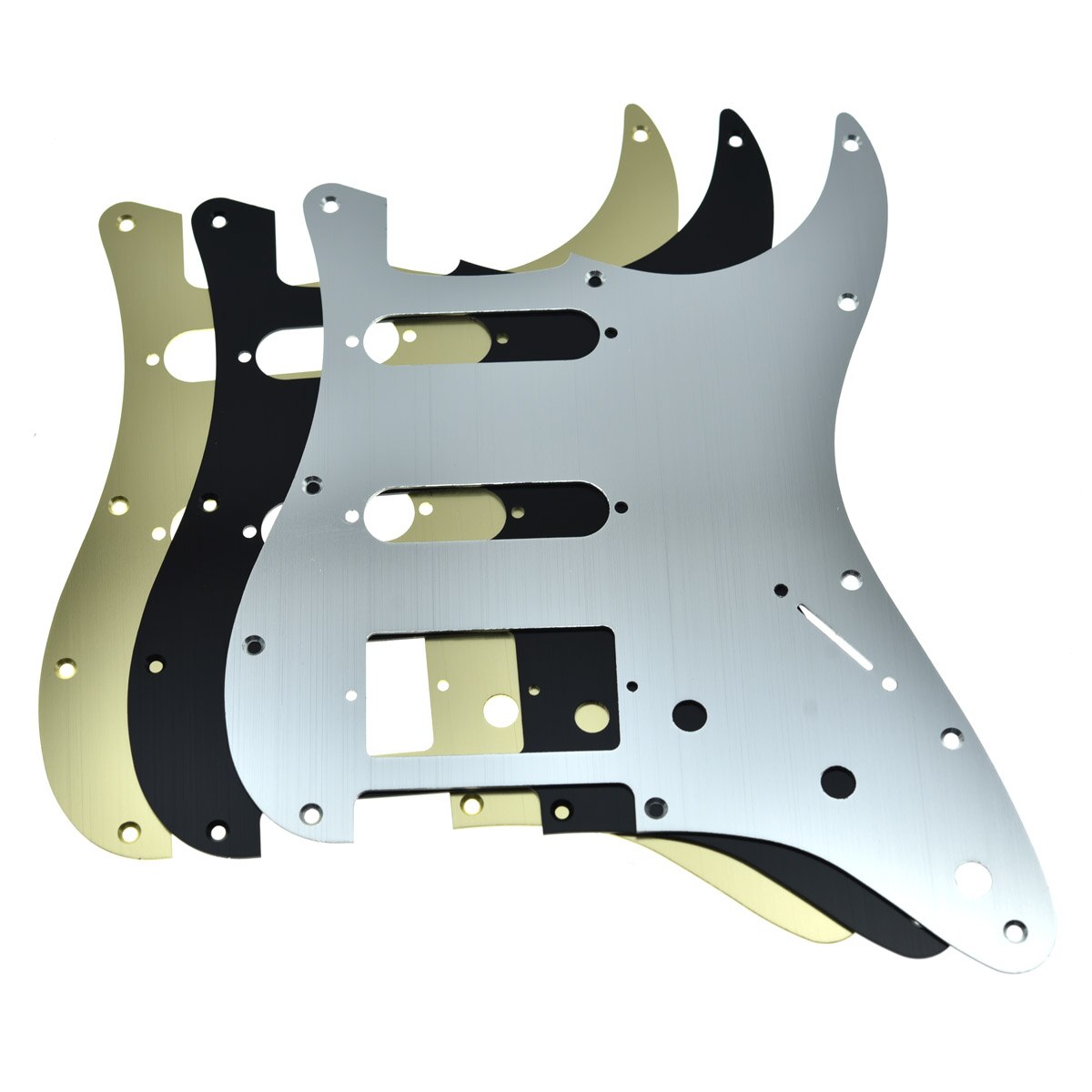 KAISH – Pickguard en aluminium anodisé, 11 trous, métal, Style moderne, ST Strat HSS, pour garde-boue américain/mexicain