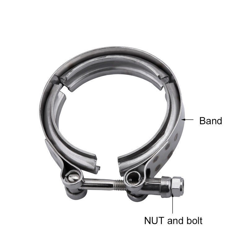 ESPEEDER 3.0inch Exhaust Clamp V-Band Clamp Kit Exhaust Band Clamp For Turbo Exhaust Downpipe Catback Muffler Pipe