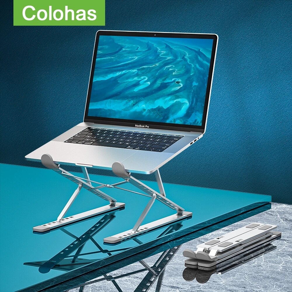 Opvouwbare laptop tafel,Verstelbare Laptop Stand Draagbare Base Notebook Stand Ondersteuning Voor Macbook Laptop Houder Computer Tablet Stand Laptop Table Stand,laptop stand houder