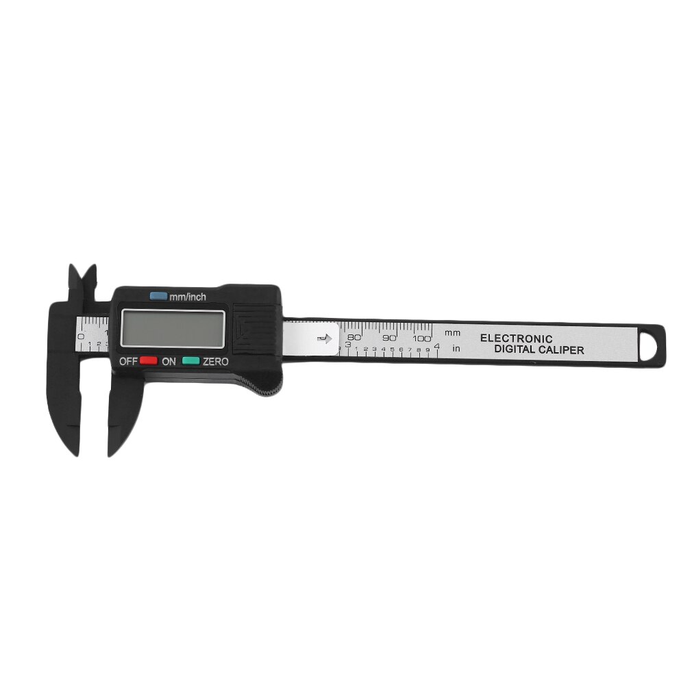 Mini calibrador Digital práctico, herramientas de medición de 0-100mm/0,2mm, compuesto de fibra de carbono MM y pulgadas