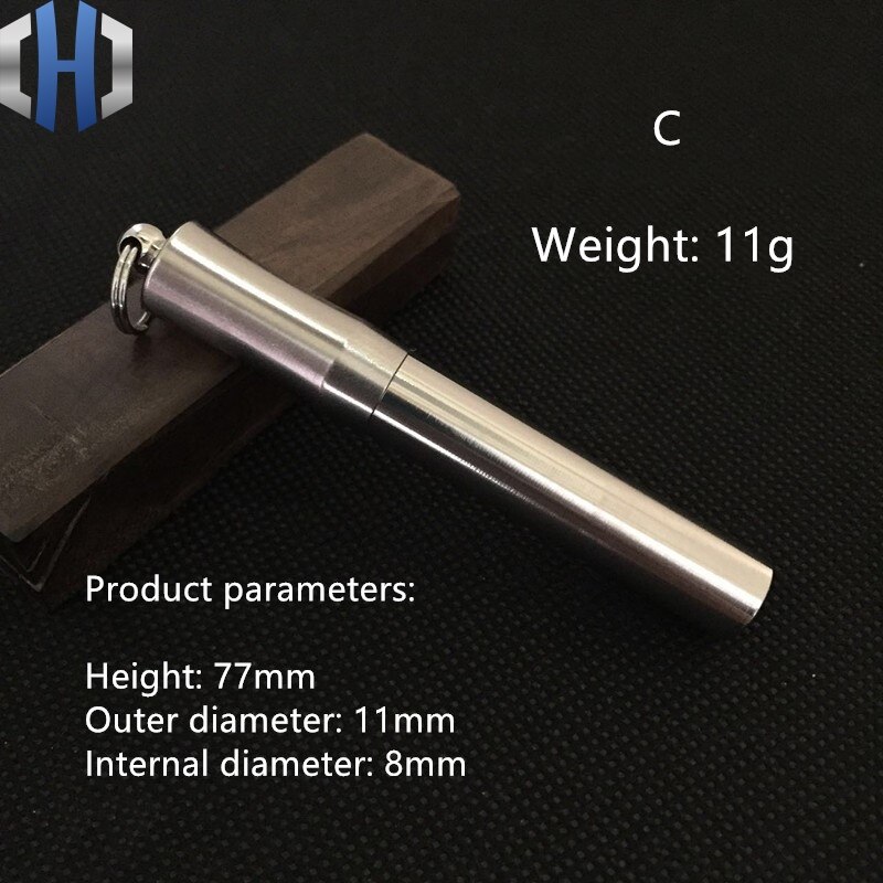 Titanium Alloy Waterproof Toothpick Holder Sealed Canister Multi-function Fruit Sign Toothpick No Rust Portable Metal Waterproof: C