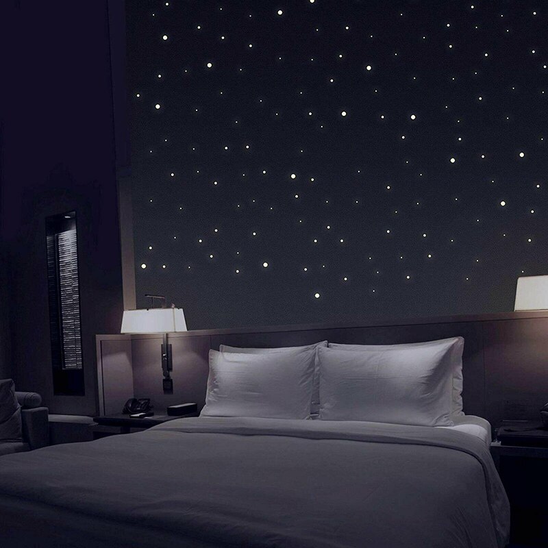 407 Stuks Lichtgevende Dot Muurstickers Diy Patroon Glow In The Dark Dots Stickers Kinderen Slaapkamer Plafond Wanddecoratie Decals