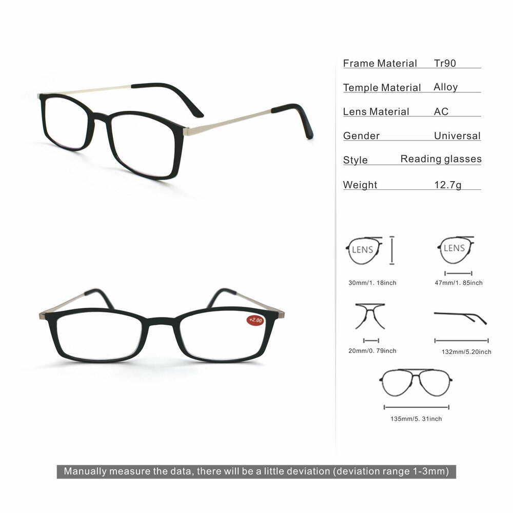 ROLIPOP Reading Glasses Anti Blue Ray for Men Womens Thin Presbyopic Glasses Man